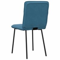Eetkamerstoelen 2 st fluweel blauw 6