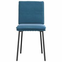Eetkamerstoelen 2 st fluweel blauw 4