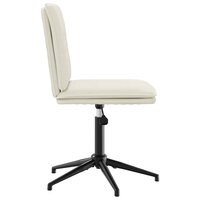 Eetkamerstoel fluweel cr&egrave;mekleurig 4