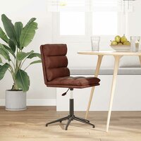 Eetkamerstoel kunstleer glanzend bruin 2