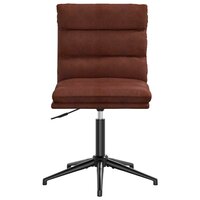 Eetkamerstoel kunstleer glanzend bruin 3