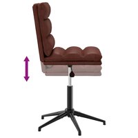 Eetkamerstoel kunstleer glanzend bruin 6