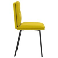 Eetkamerstoelen 2 st fluweel geel 5