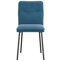 Eetkamerstoelen 2 st fluweel blauw 4