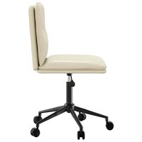 Eetkamerstoel kunstleer cr&egrave;mekleurig 4