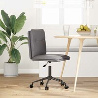 Eetkamerstoel kunstleer grijs 2