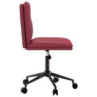 Eetkamerstoel kunstleer wijnrood 4