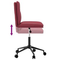 Eetkamerstoel kunstleer wijnrood 6