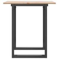 Eettafel O-frame 70x70x75 cm massief grenenhout en gietijzer 5