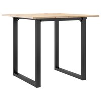 Eettafel O-frame 80x80x75 cm massief grenenhout en gietijzer 2