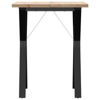Eettafel Y-frame 60x60x75,5 cm massief grenenhout en gietijzer 4