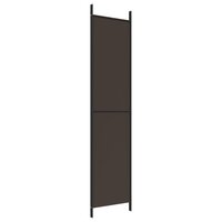 Kamerscherm met 3 panelen 150x220 cm stof bruin 6