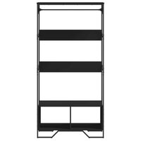 Kledingkast 90x50x180 cm bewerkt hout zwart 4