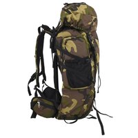 Wandelrugzak 100 L camouflage oxford stof groen 2