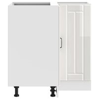 Keuken hoekonderkast Lucca bewerkt hout hoogglans wit 6