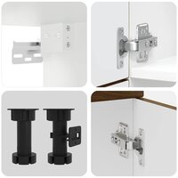 7-delige Keukenkastenset Lucca bewerkt hout bruin eikenkleur 7