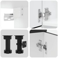 7-delige Keukenkastenset Kalmar bewerkt hout zwart 7