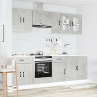 8-delige Keukenkastenset Kalmar bewerkt hout betongrijs 3