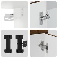 4-delige Keukenkastenset Kalmar bewerkt hout bruin eikenkleur 6