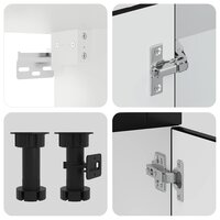 4-delige Keukenkastenset Kalmar bewerkt hout zwart 6