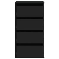 Ladekast 40x41x76 cm bewerkt hout zwart 4