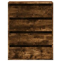 Ladekast 60x41x76 cm bewerkt hout gerookt eikenkleurig 4