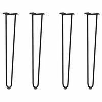 Haarspeld tafelpoten 4 st 72 cm massief staal zwart 2