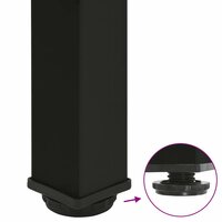 Salontafelpoten 4 st 72-74 cm staal zwart 9