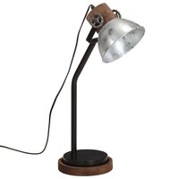 Bureaulamp 25 W E27 18x18x60 cm vintage zilverkleurig 2