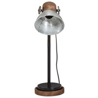 Bureaulamp 25 W E27 18x18x60 cm vintage zilverkleurig 3