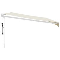 Luifel automatisch uitschuifbaar 4,5x3 m cr&egrave;mekleurig 4