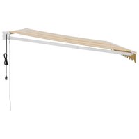 Luifel automatisch uitschuifbaar 4,5x3 m geel en wit 4