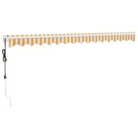 Luifel automatisch uitschuifbaar 4,5x3 m geel en wit 6