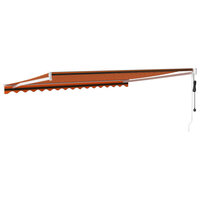 Luifel automatisch uitschuifbaar 4,5x3 m oranje en bruin 5