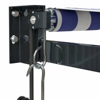 Luifel automatisch uitschuifbaar 4,5x3 m blauw en wit 7