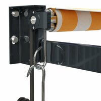 Luifel automatisch uitschuifbaar 4,5x3 m geel en wit 7