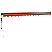 Luifel automatisch uitschuifbaar 4,5x3 m oranje en bruin 6