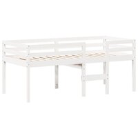 Hoogslaper met dak massief grenenhout wit 80x200 cm 5