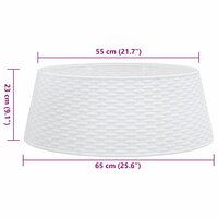 Kerstboomrok &Oslash;65x23 cm kunststof wit 9