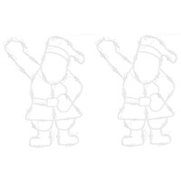 Kerstverlichting silhouet van de kerstman2 st 35 LEDs warm wit 2
