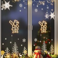 Kerstverlichting silhouet van de kerstman2 st 35 LEDs warm wit 3
