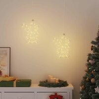 Kerstverlichting silhouet van de kerstman2 st 35 LEDs warm wit 4