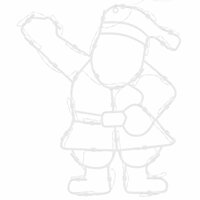 Kerstverlichting silhouet van de kerstman2 st 35 LEDs warm wit 6