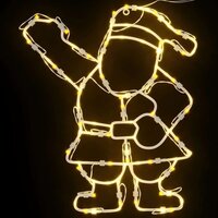 Kerstverlichting silhouet van de kerstman2 st 35 LEDs warm wit 8