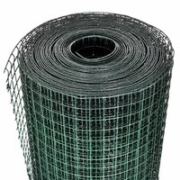 Kippengaas 10x1 m gegalvaniseerd staal met PVC-coating groen 3