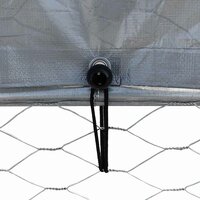 Kippenhok met dak en deur gegalvaniseerd staal zilverkleurig 7