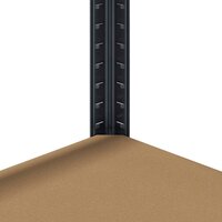 Opbergrekken 4-laags 3 st staal &amp; bewerkt hout antracietkleurig 9