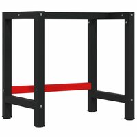 Werkbank rechthoekig 100x60x81,5 cm massief eikenhout 5