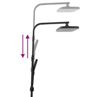 Douchekoppenset dubbel met mengkraan en slang messing zwart 5