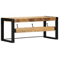 Kapstok 80x35x35 cm massief ruw mangohout 4